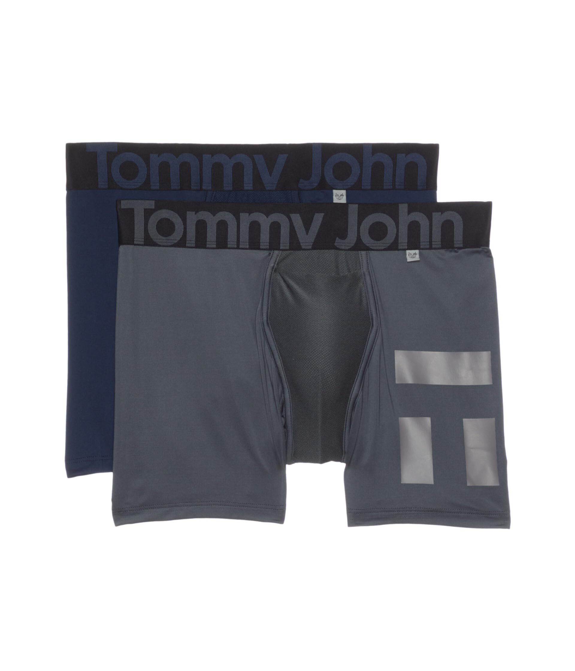 Боксёры Tommy John 360 Sport с карманом Hammock, 4 дюйма, 2 штуки, с влаговыводящим эффектом Tommy John