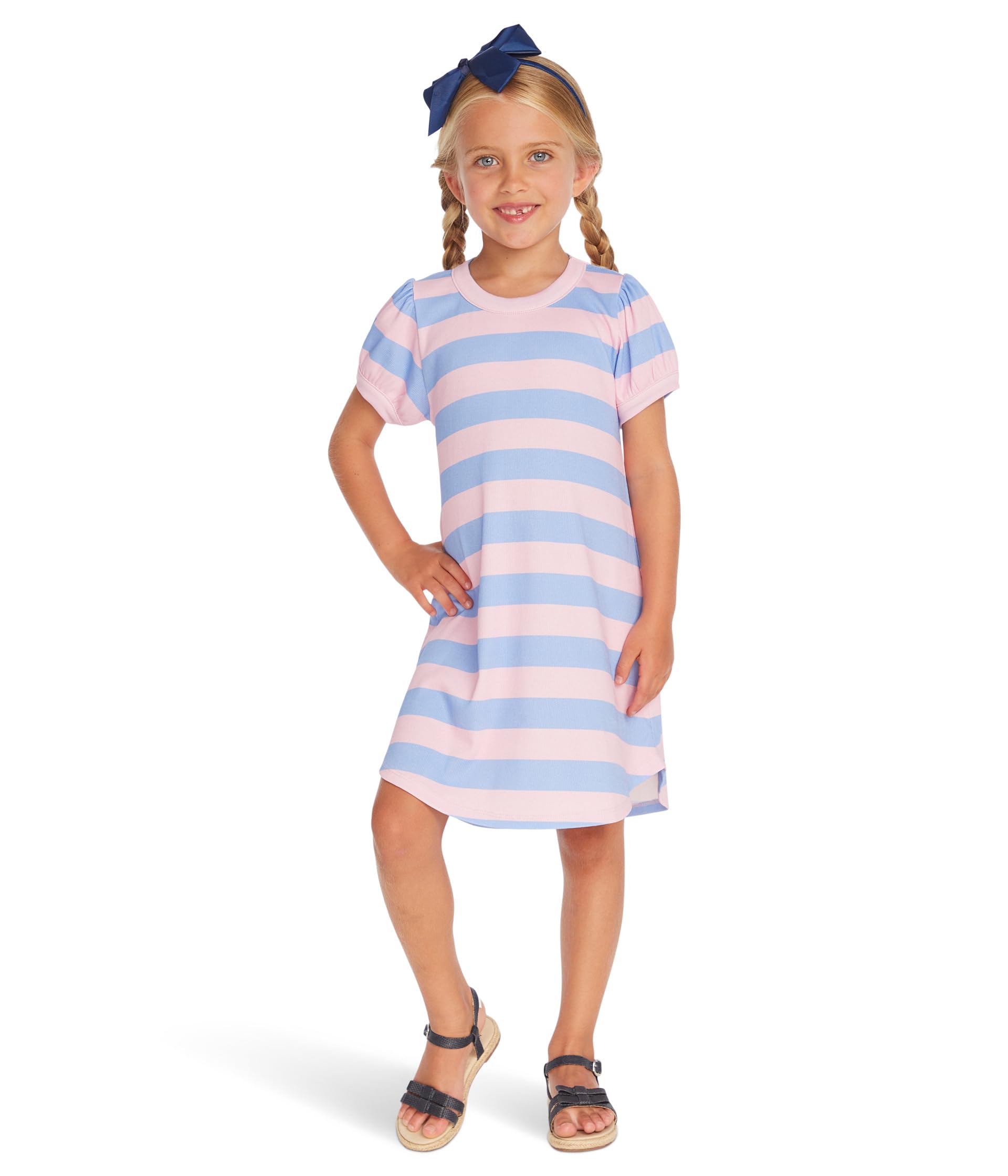 Полосатое платье с пышными рукавами (для больших детей) Chaser