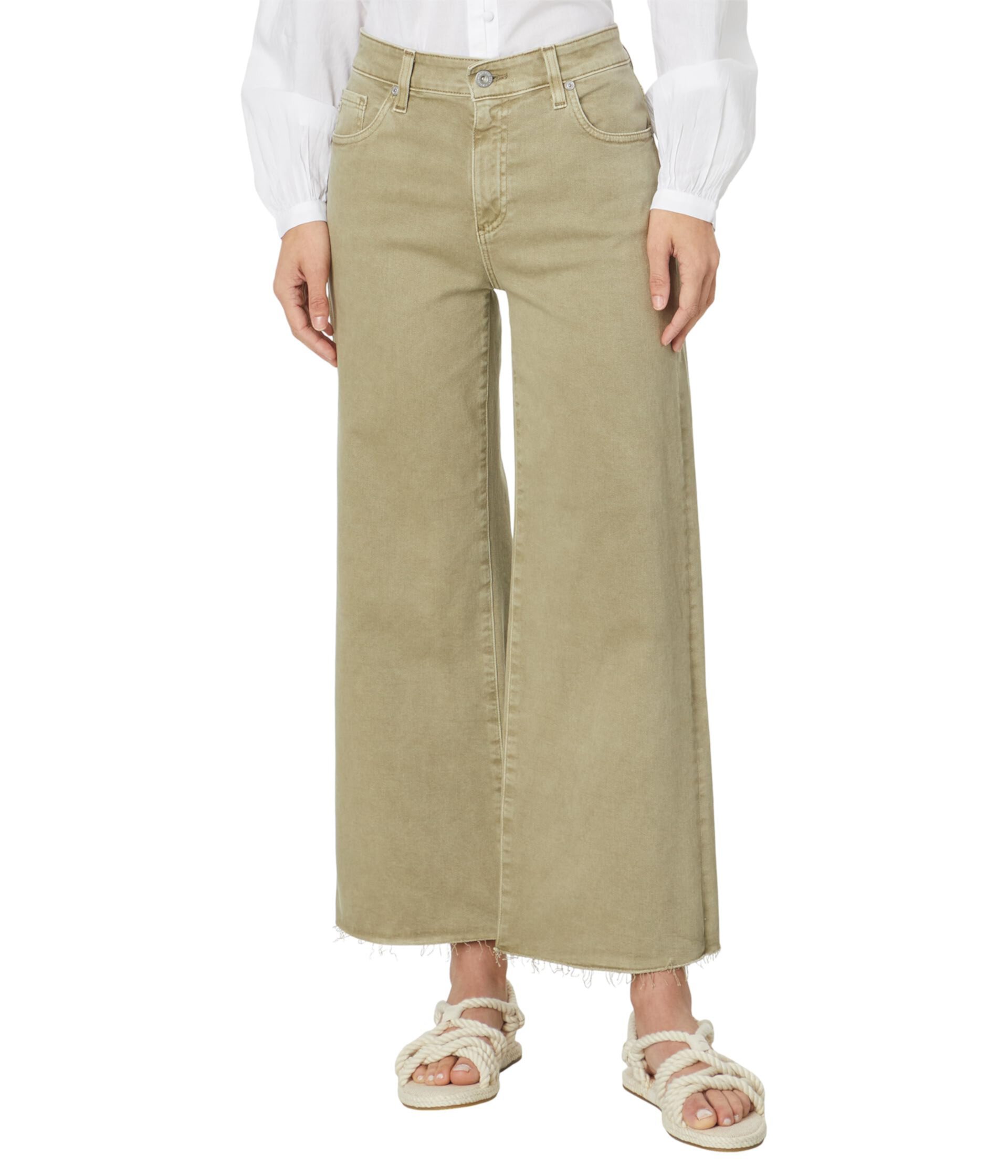 Прямые широкие штанины Saige с высокой посадкой и высушенной серой петрушкой AG Jeans