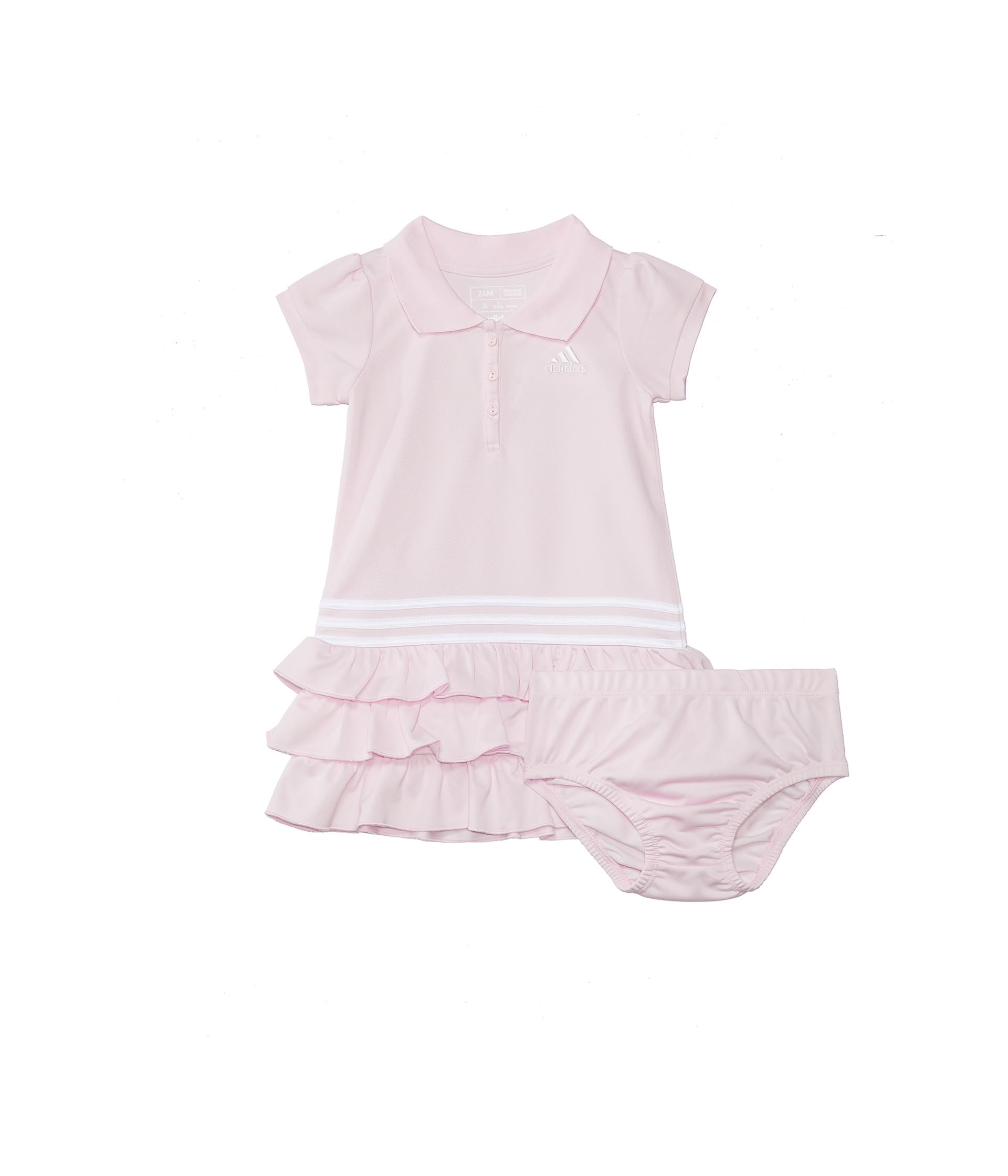 SS Ruffl Polo Dress Set(Infant) Adidas