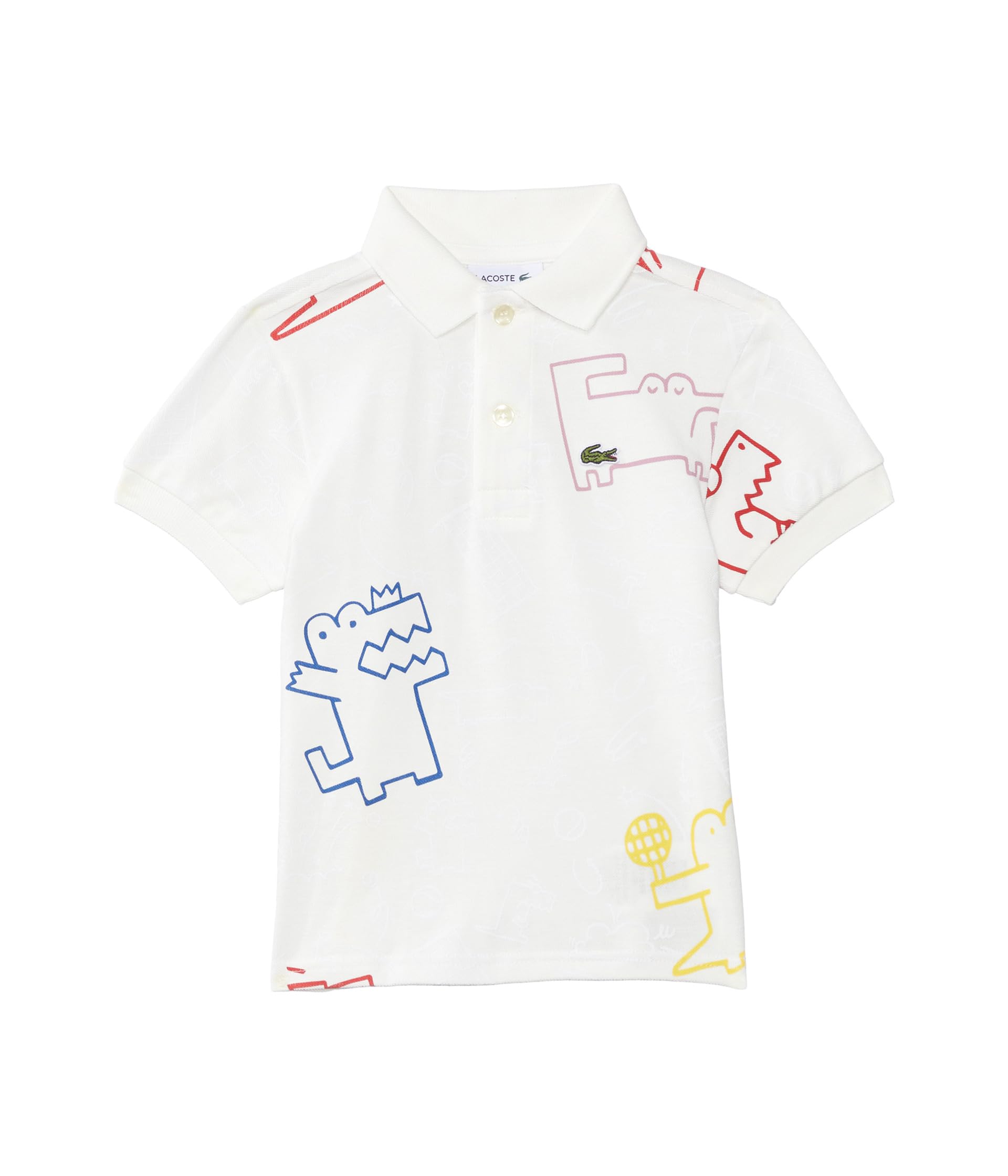 Поло рубашка Lacoste Kids Для мальчиков Short Sleeve Aop Tennis Play Croc Lacoste Kids