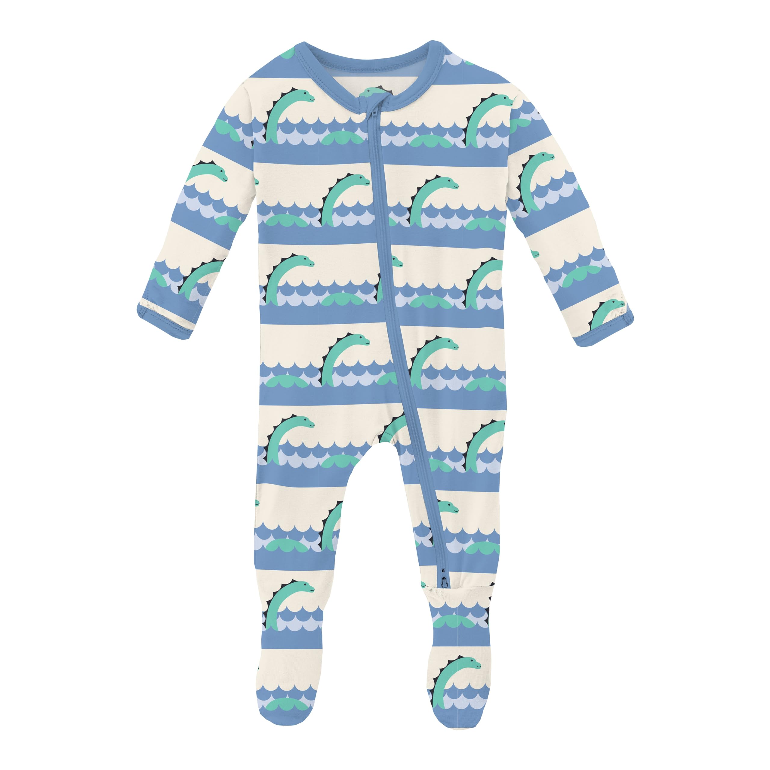 Детский Ромпер Kickee Pants Print Footie с двусторонней застежкой-молнией KicKee Pants