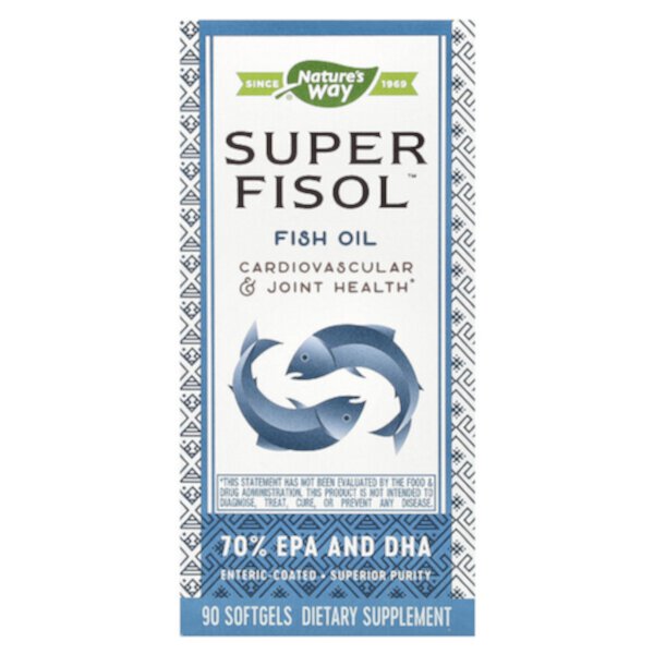 Super Fisol, Рыбий жир, 90 мягких таблеток Nature's Way