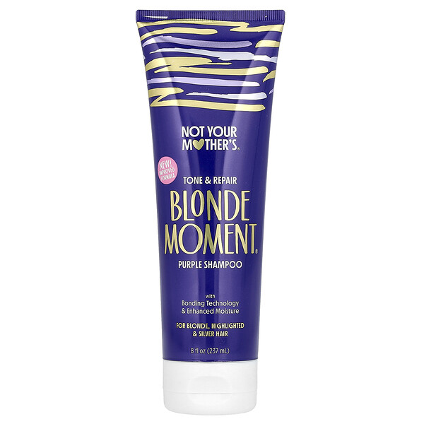Blonde Moment, Tone & Repair Purple Шампунь, для светлых, мелированных и серебристых волос, 8 жидких унций (237 мл) Not Your Mother's