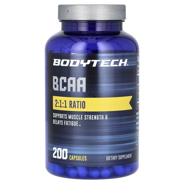 BCAA, 200 капсул BodyTech