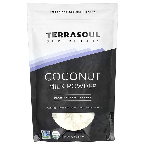 Сухое кокосовое молоко, 16 унций (454 г) Terrasoul Superfoods
