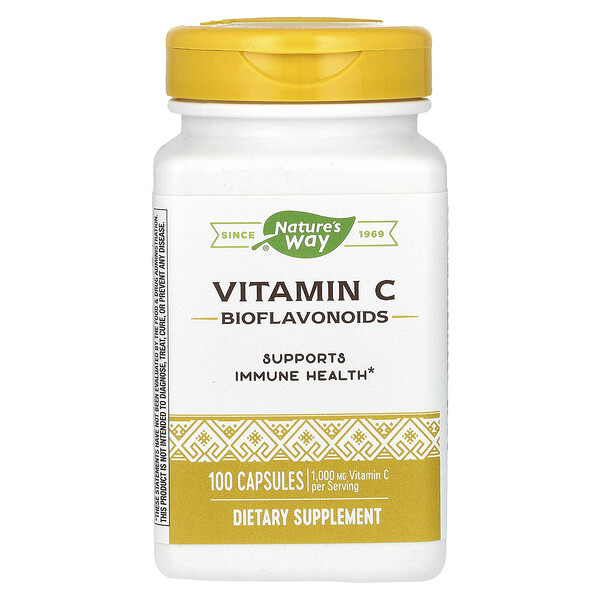Витамин С, 1000 мг, 100 капсул (500 мг в капсуле) Nature's Way