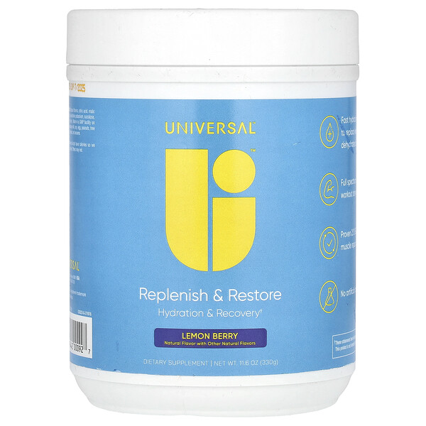 Replenish & Restore, Лимонная ягода, 11,6 унции (330 г) Universal Nutrition