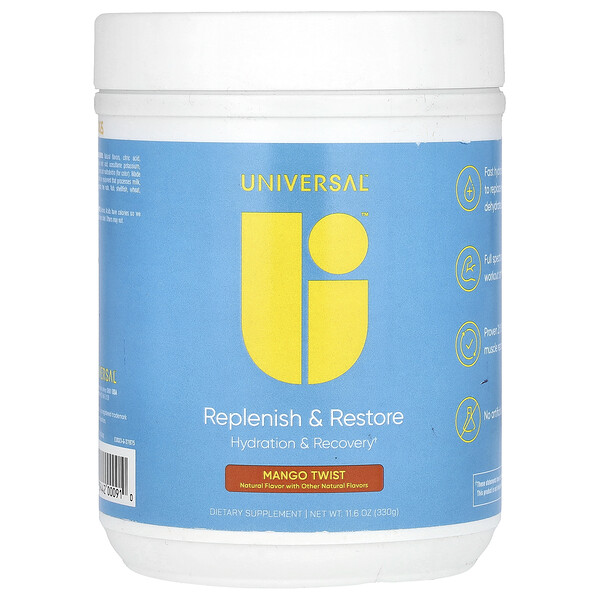 Replenish & Restore, Mango Twist, 11,6 унции (330 г) Universal Nutrition