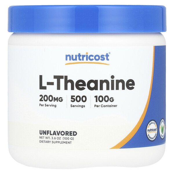 L-Theanine, Unflavored, 3.6 oz (100 g) Nutricost