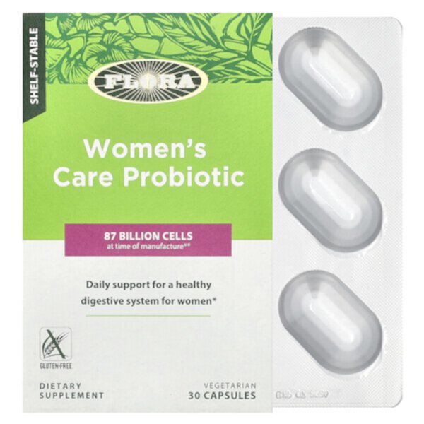 Пробиотик для женщин, 87 миллиардов КОЕ, 30 вегетарианских капсул Flora