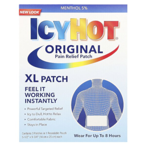 Оригинальный обезболивающий пластырь, XL, 3 шт. Icy Hot
