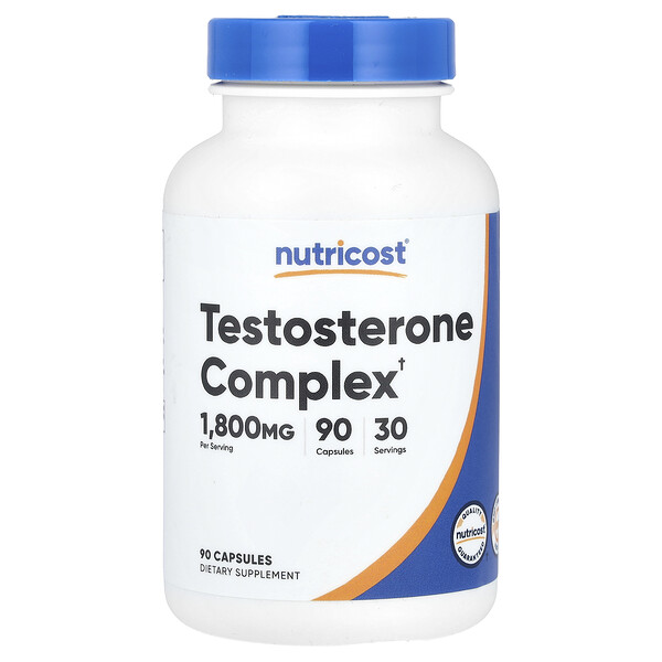 Тестостероновый комплекс, 1800 мг, 90 капсул (600 мг в капсуле) Nutricost