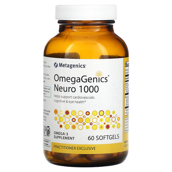 OmegaGenics Neuro 1000, 60 мягких таблеток Metagenics