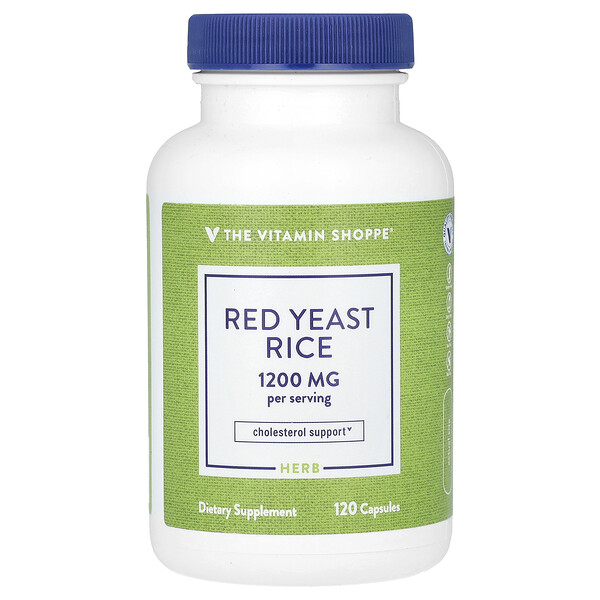 Red Yeast Rice , 1,200 mg , 120 Capsules (600 mg per Capsule) The Vitamin Shoppe