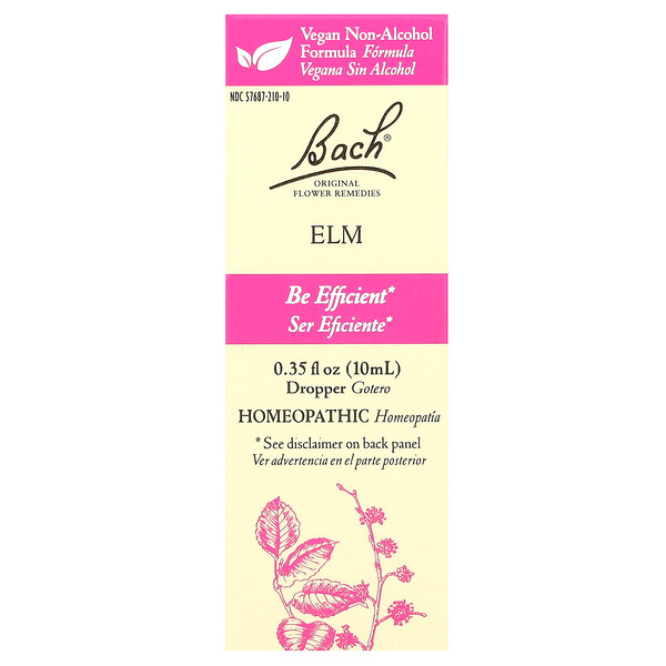 Original Flower Remedies, Elm, 0.35 fl oz (Жидкие унции) (10 ml) Bach