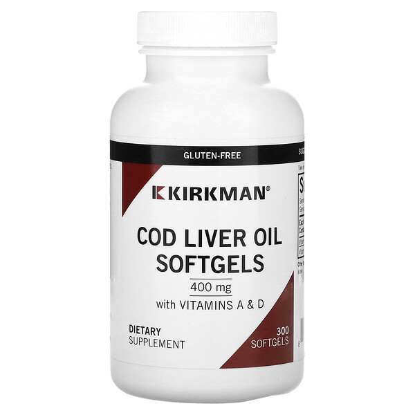 Рыбий жир, 400 мг, 300 мягких таблеток Kirkman Labs