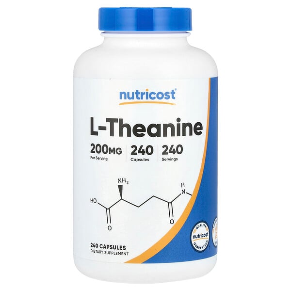 L-Theanine, 200 mg, 240 Capsules Nutricost