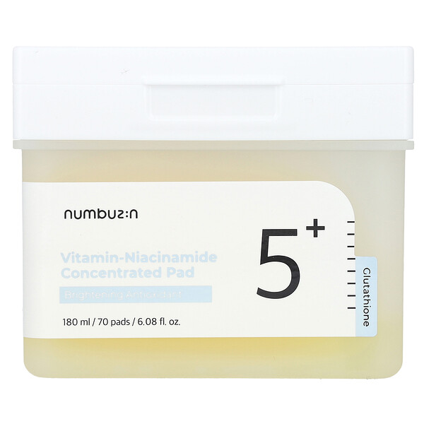 Концентрированные прокладки с витаминами и ниацинамидом №5, 70 прокладок, 180 мл (6,08 жидк. унции) Numbuzin