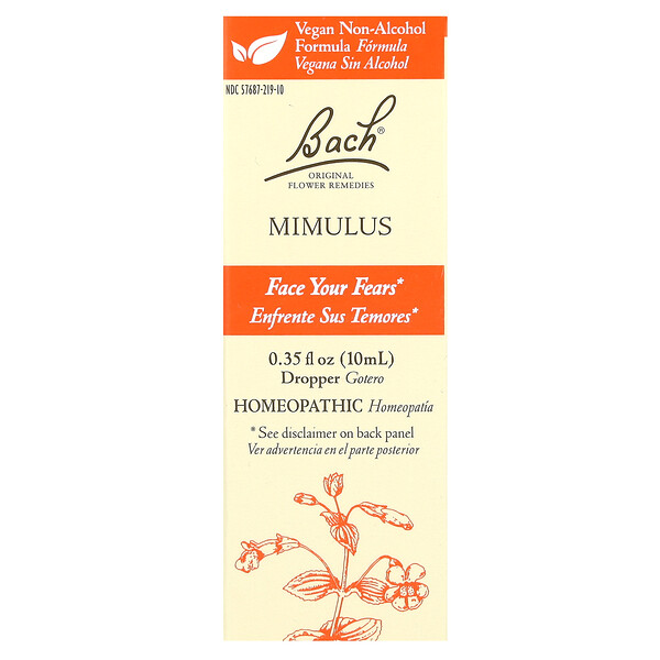 Original Flower Remedies, Mimulus, 0.35 fl oz (Жидкие унции) (10 ml) Bach