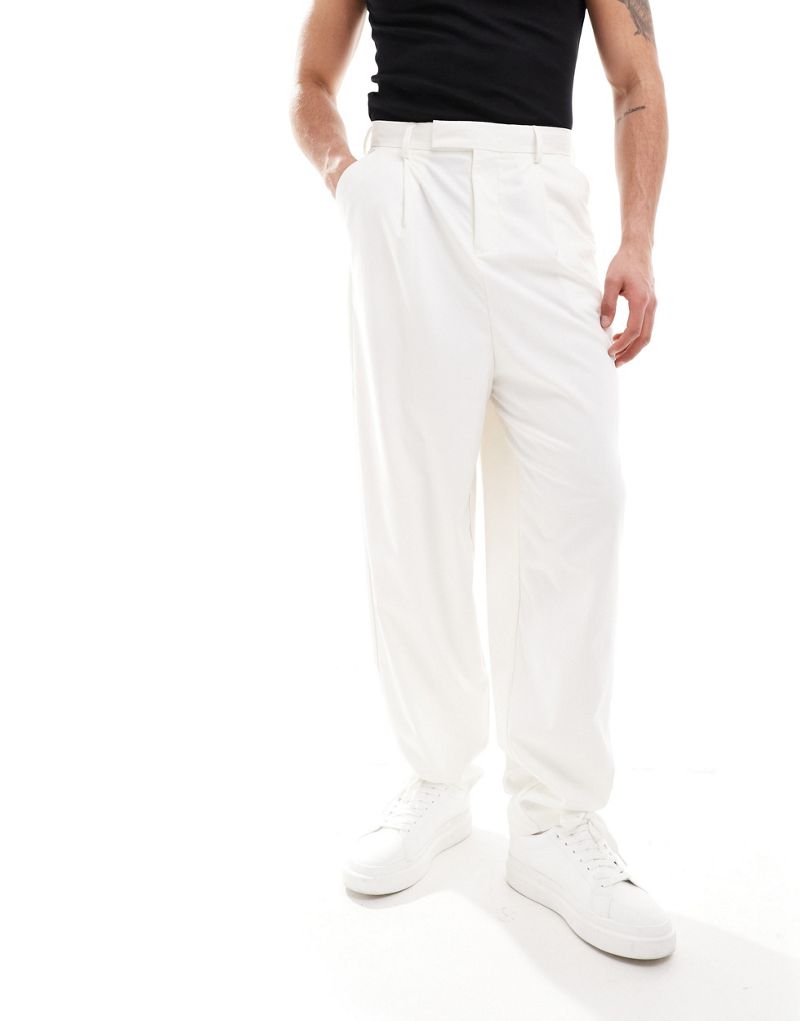 Белые брюки-баллоны ASOS DESIGN ASOS DESIGN
