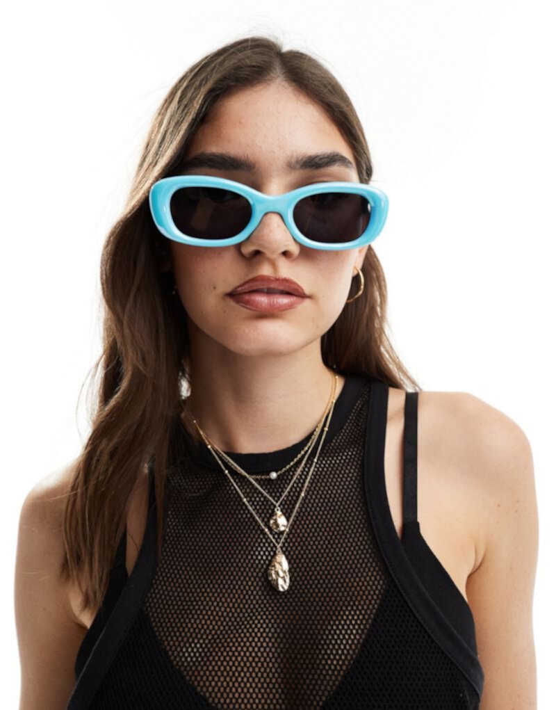 AIRE calisto oval sunglasses in iridescent blue Aire