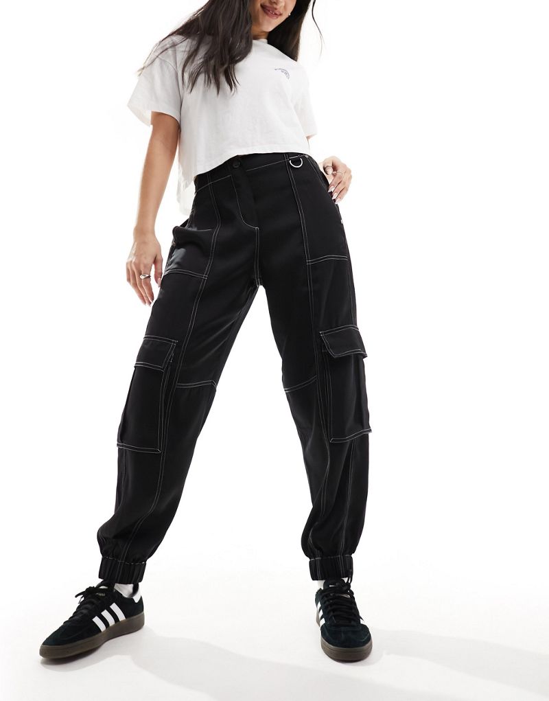 Черные брюки с манжетами AllSaints Fran AllSaints