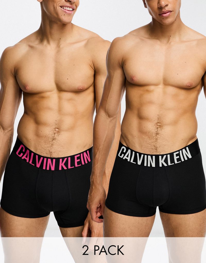 Комплект из двух плавок Calvin Klein Intens Power с цветным логотипом на поясе черного цвета Calvin Klein