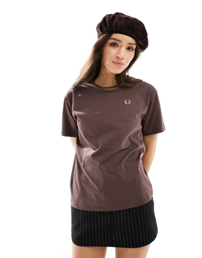 Темно-бордовая футболка с круглым вырезом Fred Perry Fred Perry