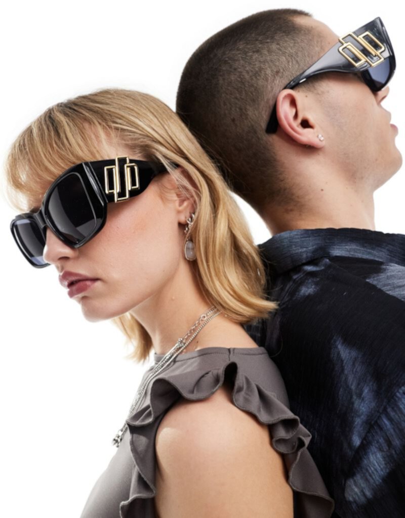 Le Specs primal instinct oversized sunglasses in black Le Specs