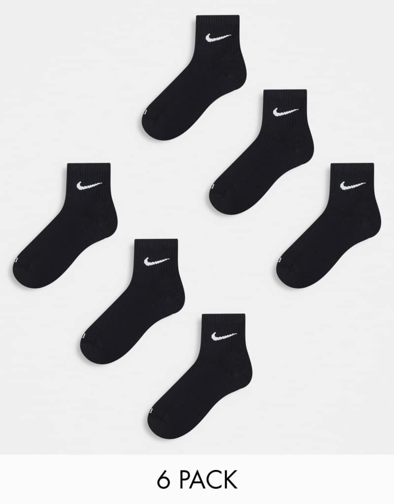 Черные носки до щиколотки из шести пар Nike Training Everyday Cushioned Plus Nike