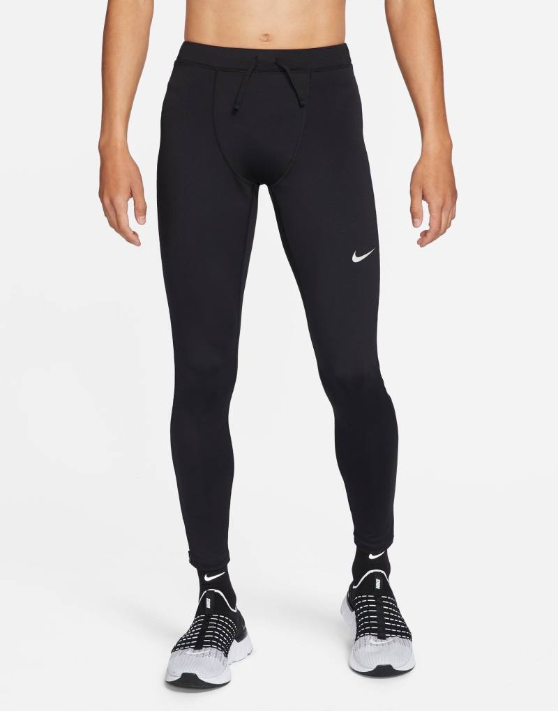 Тайтсы черные Nike Running DRI-FIT с комфортной посадкой и скрытым карманом Nike