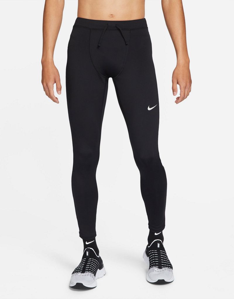 Черные тайтсы Nike Running DRI-FIT Challenger Nike