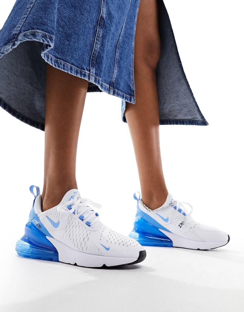 Бело-синие кроссовки Nike Air Max 270 Nike