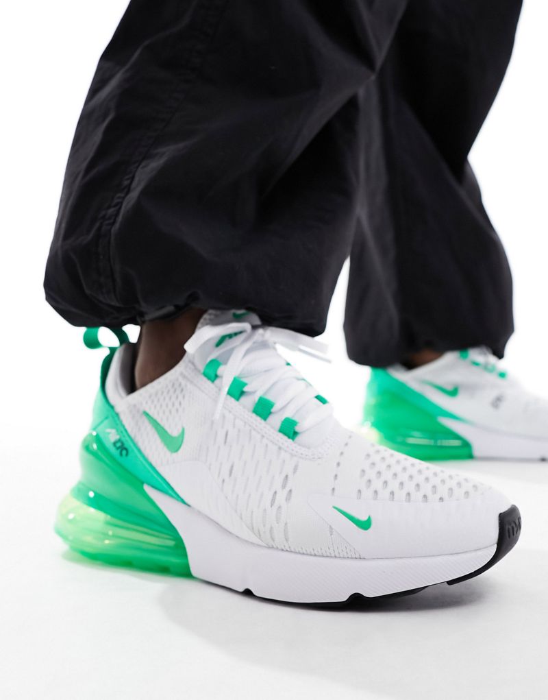 Бело-зеленые кроссовки Nike Air Max 270 Nike