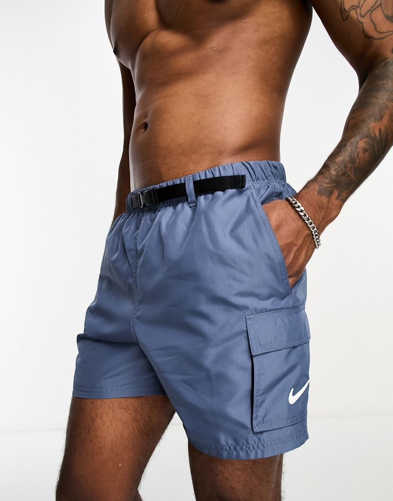 Серые шорты для плавания Nike Swimming Explore Volley Cargo размером 5 дюймов Nike