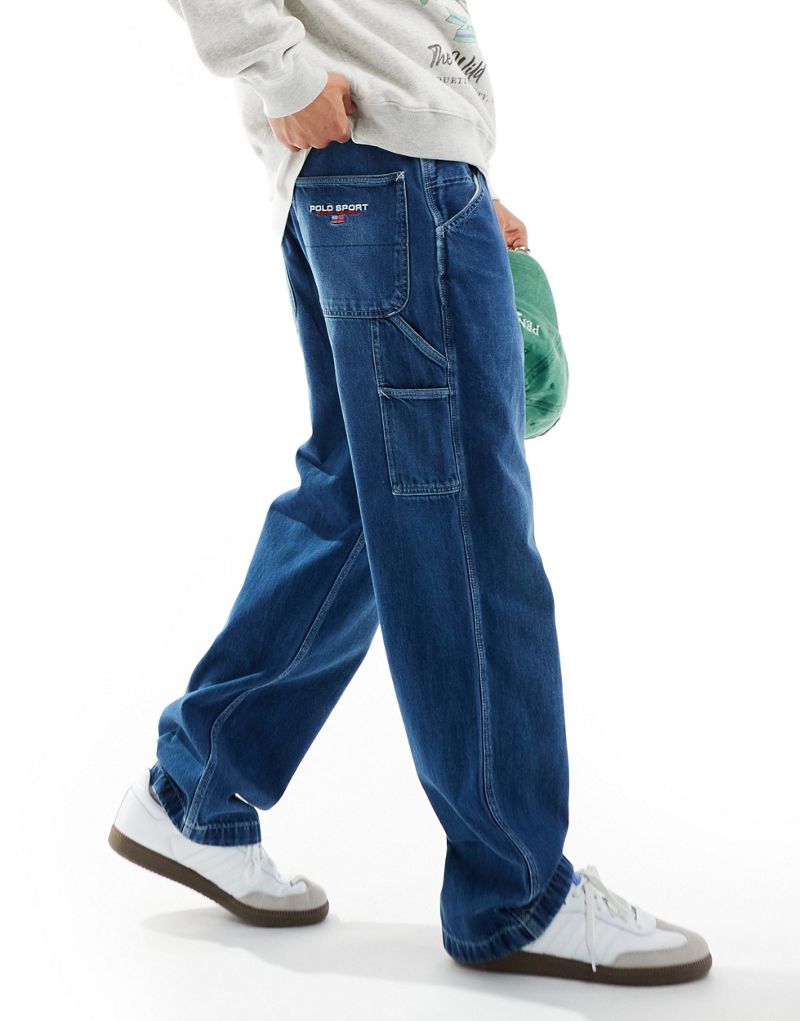 Светлые джинсы плотного кроя свободного кроя Polo Ralph Lauren Sport Capsule Polo Ralph Lauren