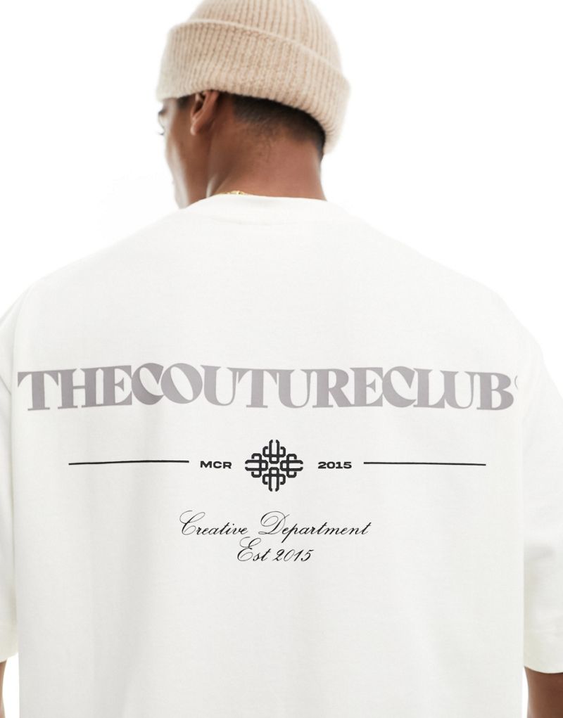 Свободная футболка кремового цвета с графическим рисунком The Couture Club The Couture Club