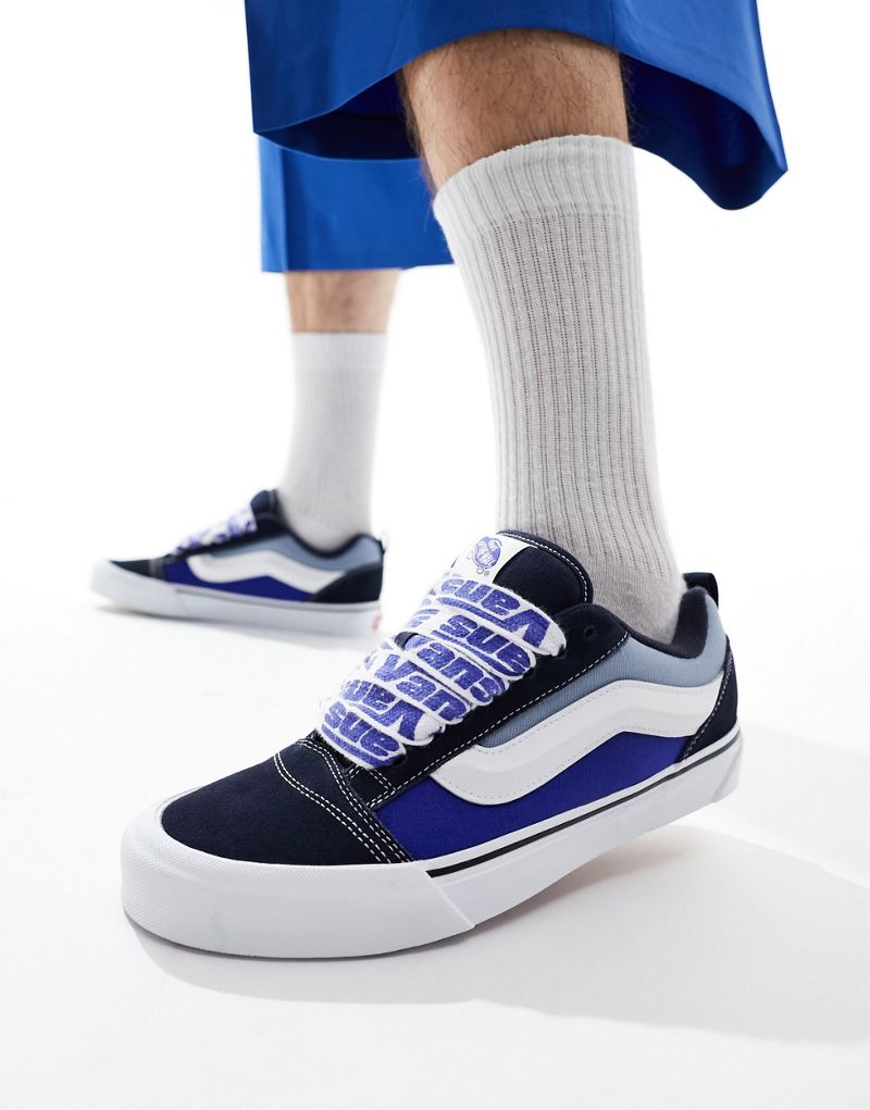 Сине-белые кроссовки Vans Knu Skool с синими шнурками Vans