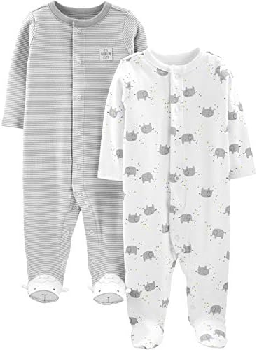 Simple Joys by Carter's Baby Neutral 2-Pack Cotton Footed Sleep and Play Carter's