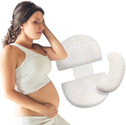 Pregnancy Pillows for Sleeping, Maternity Pillow for Pregnant Women, Soft Adjustable Width Pregnancy Body Pillow with Pillow Cover - Support for Belly, Back, Legs (Grey, Small) Coldew