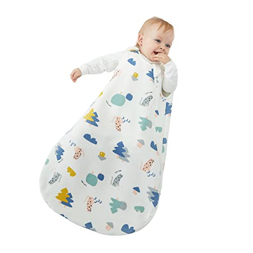 Duomiaomiao Baby Sleep Sack 100% Cotton Lightweight Baby Wearable Blanket, Breathable Comfy Toddler Sleeping Sack Duomiaomiao