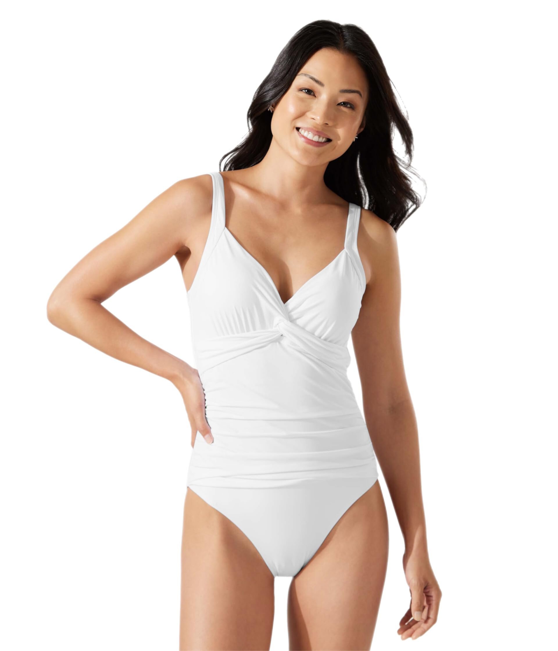 Pearl Underwire Twist Front One-Piece Tommy Bahama