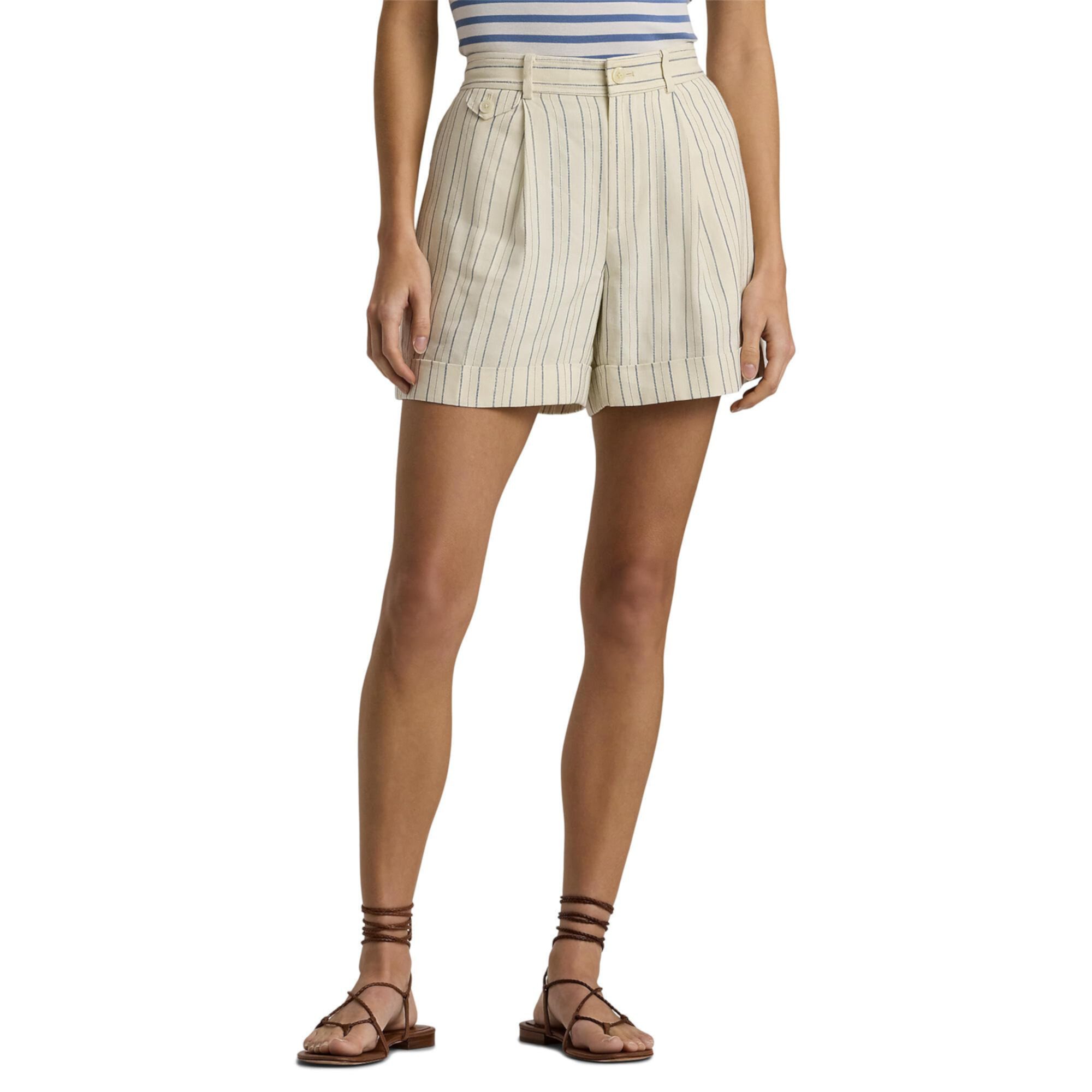 Striped Pleated Shorts LAUREN Ralph Lauren