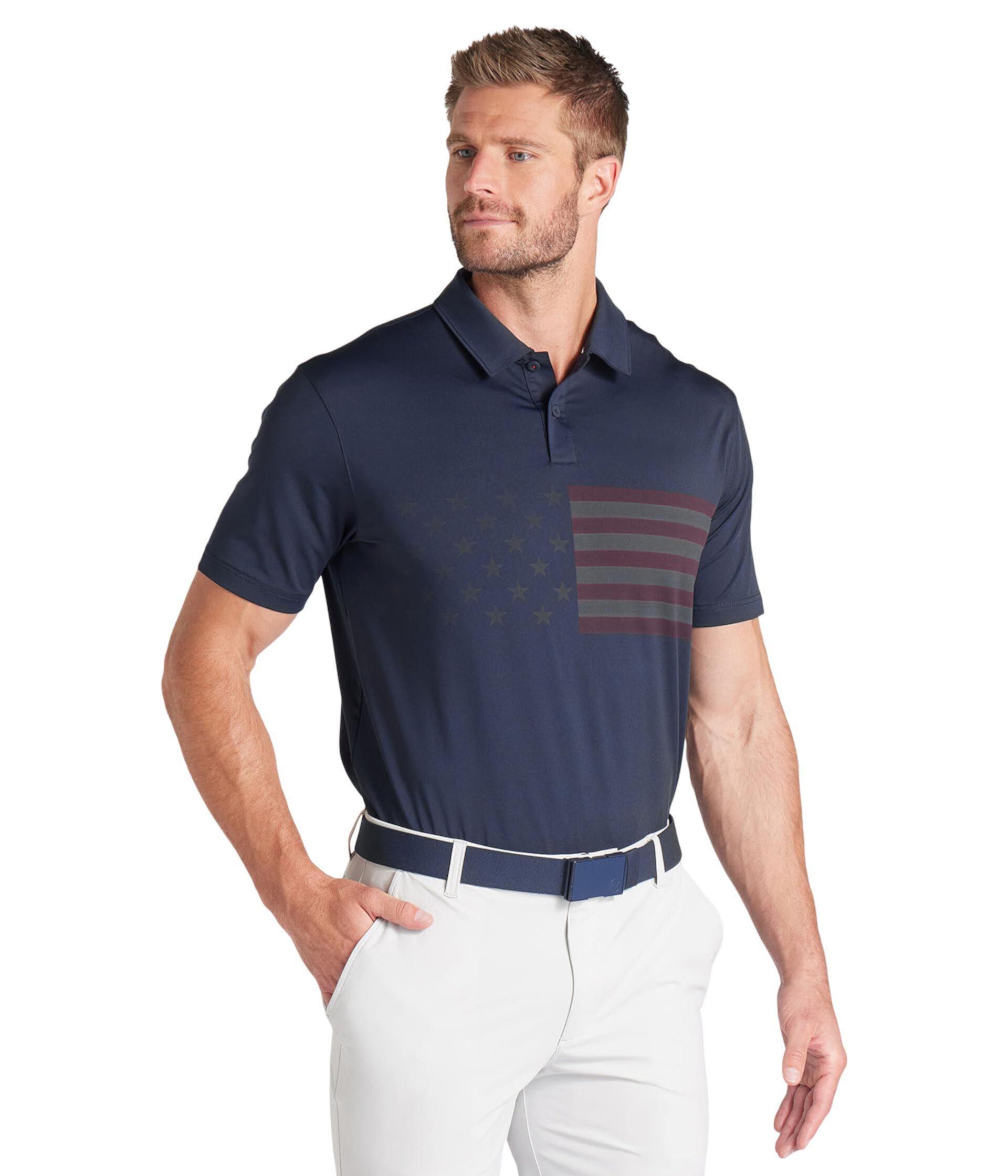 Мужская рубашка-поло Volition Flag Stripe PUMA Golf PUMA Golf