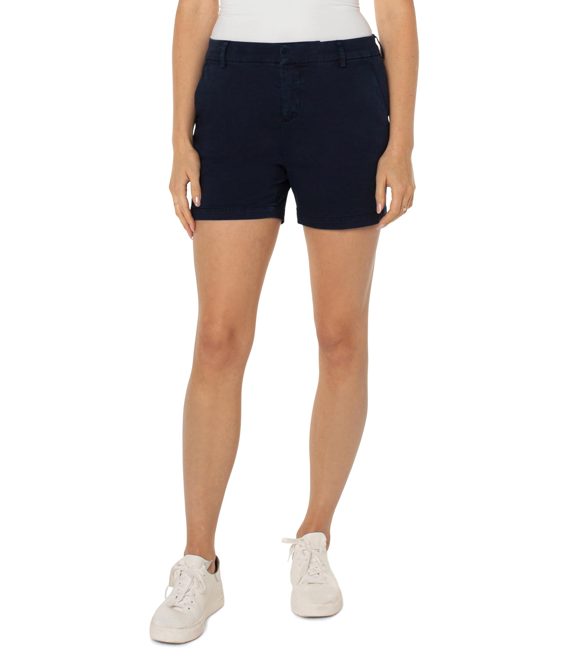 Kelsey Mid Rise Trouser Short Soft Touch Twill Liverpool Los Angeles