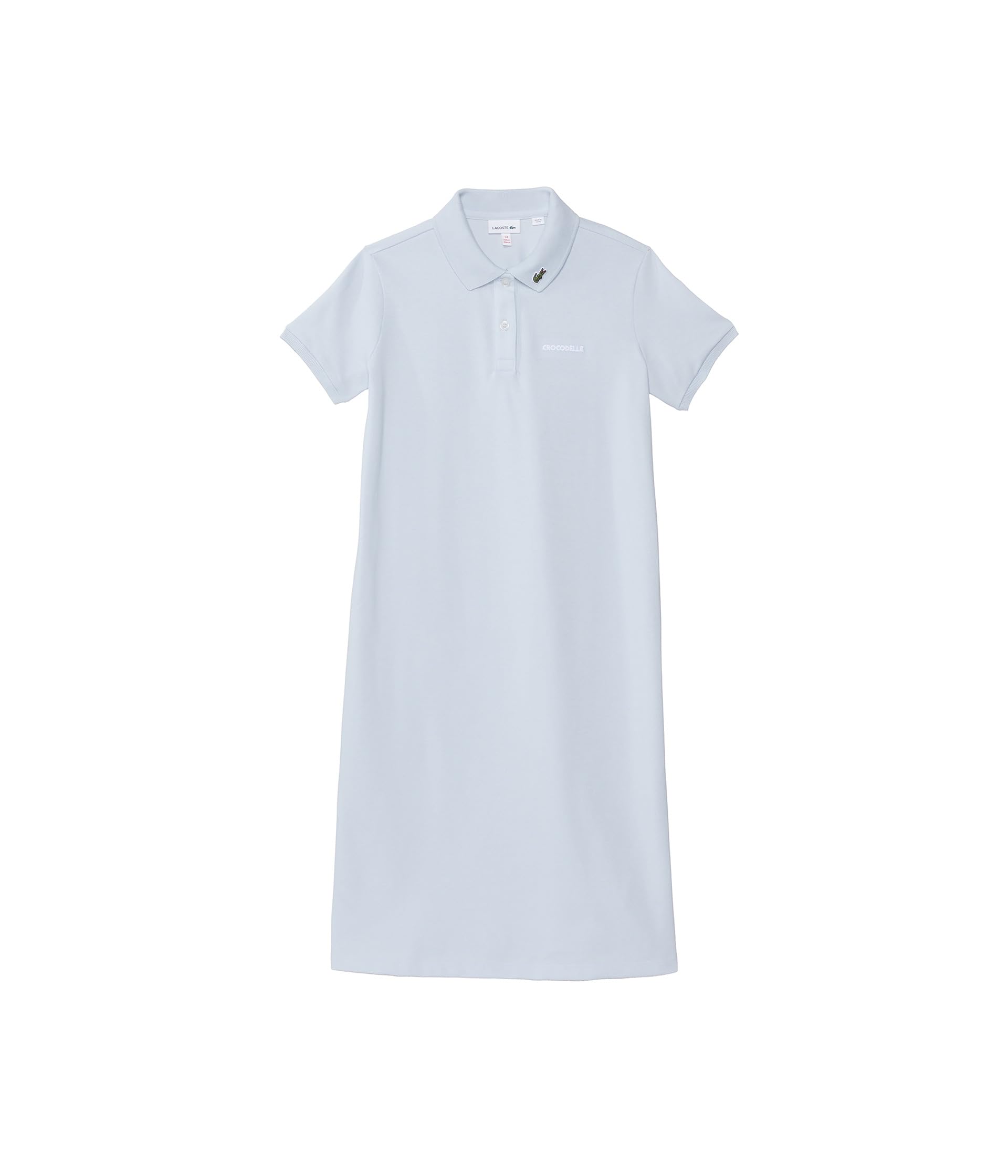Short Sleeve Polo Dress with Crocodelle Chest Writing (Little Kid/Toddler/Big Kid) Lacoste Kids
