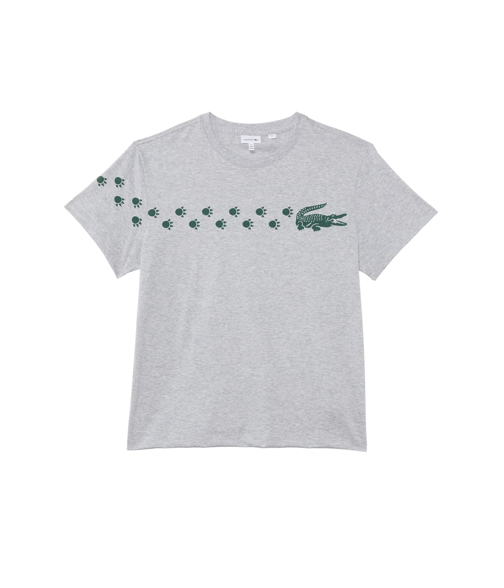 Футболка Lacoste Для Мальчиков Short Sleeve Paw Print Graphic Tee Shirt Lacoste Kids