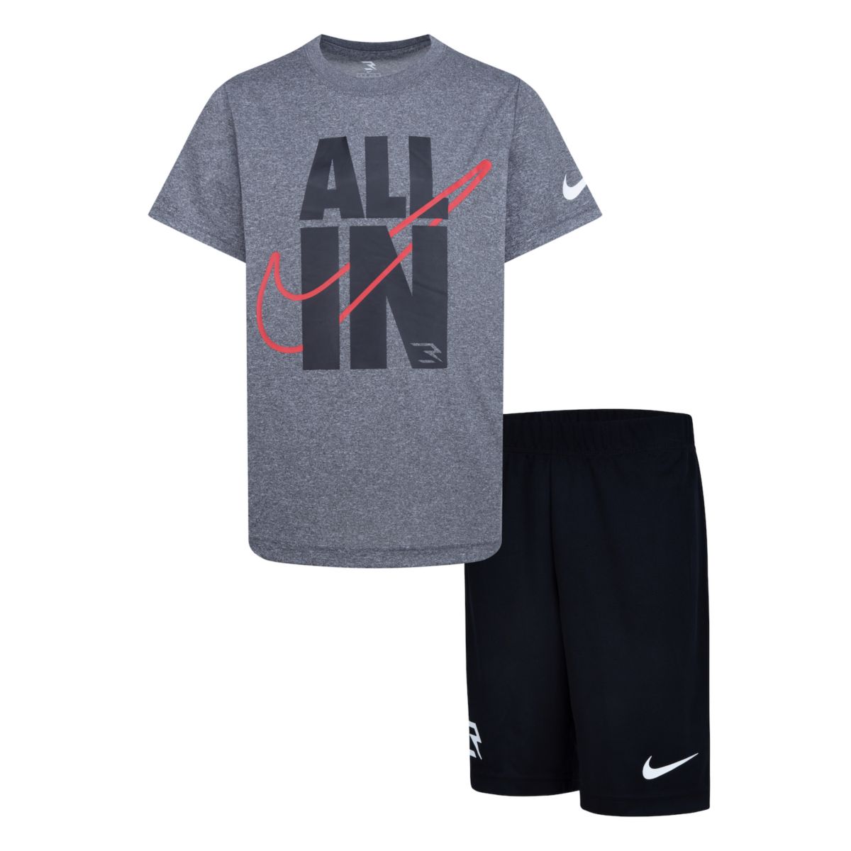 Boys 8-20 Nike 3BRAND by Russell Wilson &#34;All In&#34; Dri-FIT T-shirt & Athletic Shorts 2-piece Set Nike