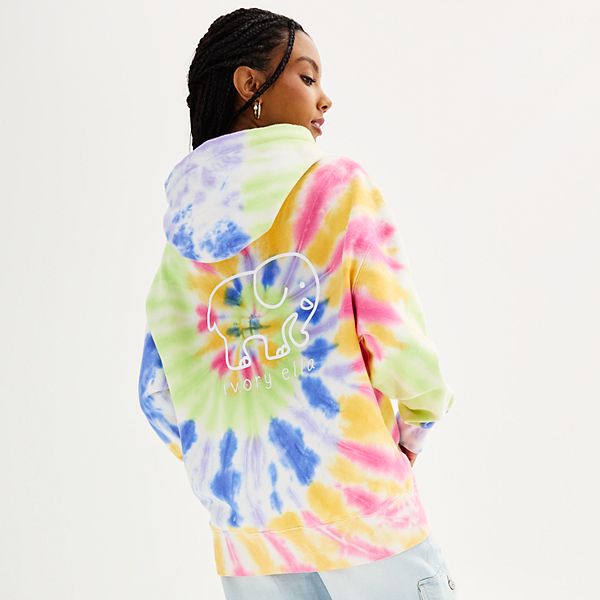 Женская Футболка Ivory Ella Tropical Brights Tie Dye Hoodie Ivory Ella